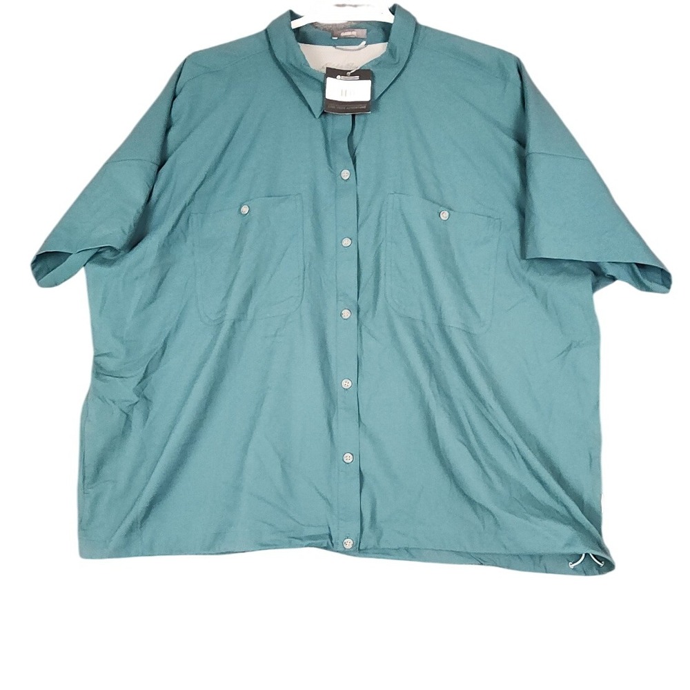 Eddie Bauer XXL Boulder Trail Shirt WR Short Sleeve Button Up Classic Fit
